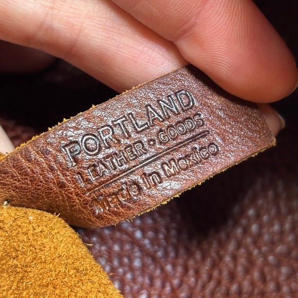 Portland Leather Goods Bucket Bag Chestnut Brown  Pebbled Leather - Picture 8 of 13